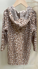 Load image into Gallery viewer, Hooded Cardigan in Pastel Leopard