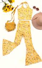 Load image into Gallery viewer, Golden Sunset Floral Halter and Bell Bottom Set