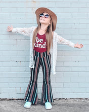 Load image into Gallery viewer, Blackberry Stripe Bell Bottoms
