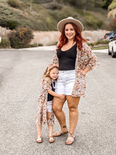 Load image into Gallery viewer, Megan Floral Kimono in Mocha Berry
