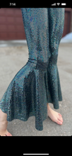 Load image into Gallery viewer, Blue Sparkle Bell Bottom Flare Pants