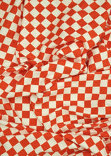 Load image into Gallery viewer, Orange Checkered Print Bell Bottom Pants