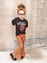 Load image into Gallery viewer, Roxy Bell Bottoms in Rust Brown and Black Polka Dots