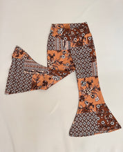 Load image into Gallery viewer, Pumpkin Patch Bell Bottoms in Boho Mocha Print