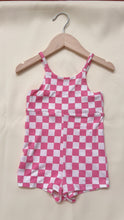 Load image into Gallery viewer, Olivia Checkered Romper in Pink