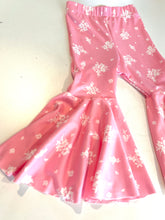 Load image into Gallery viewer, Pink and White Floral Bell Bottoms