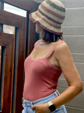 Load image into Gallery viewer, Simple Times Lace Trim Bodysuit in Sienna