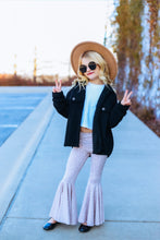 Load image into Gallery viewer, Taupe Mini Floral Print Bell Bottom Pants