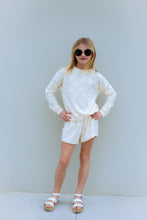 Load image into Gallery viewer, Daisy Jacquard Sweatshirt/Shorts Set in Ivory
