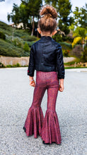 Load image into Gallery viewer, Hot Pink Sparkle Bell Bottom Flare Pants
