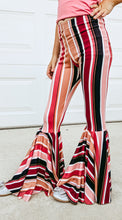 Load image into Gallery viewer, Coral Striped Halter/ Bell Bottom Set
