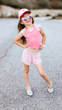 Load image into Gallery viewer, Girls Coral Floral Halter and Short Set
