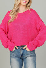 Load image into Gallery viewer, Love Me Sweater in Fuchsia
