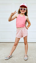 Load image into Gallery viewer, Girls Coral Floral Halter and Short Set
