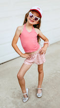 Load image into Gallery viewer, Girls Coral Floral Halter and Short Set
