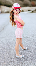 Load image into Gallery viewer, Girls Coral Floral Halter and Short Set

