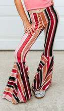 Load image into Gallery viewer, Coral Striped Halter/ Bell Bottom Set
