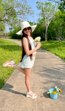 Load image into Gallery viewer, Pastel Mint Floral Girls Halter and Short Set
