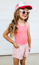 Load image into Gallery viewer, Girls Coral Floral Halter and Short Set
