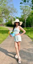 Load image into Gallery viewer, Pastel Mint Floral Girls Halter and Short Set
