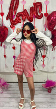 Load image into Gallery viewer, Liv Gingham Romper in Red
