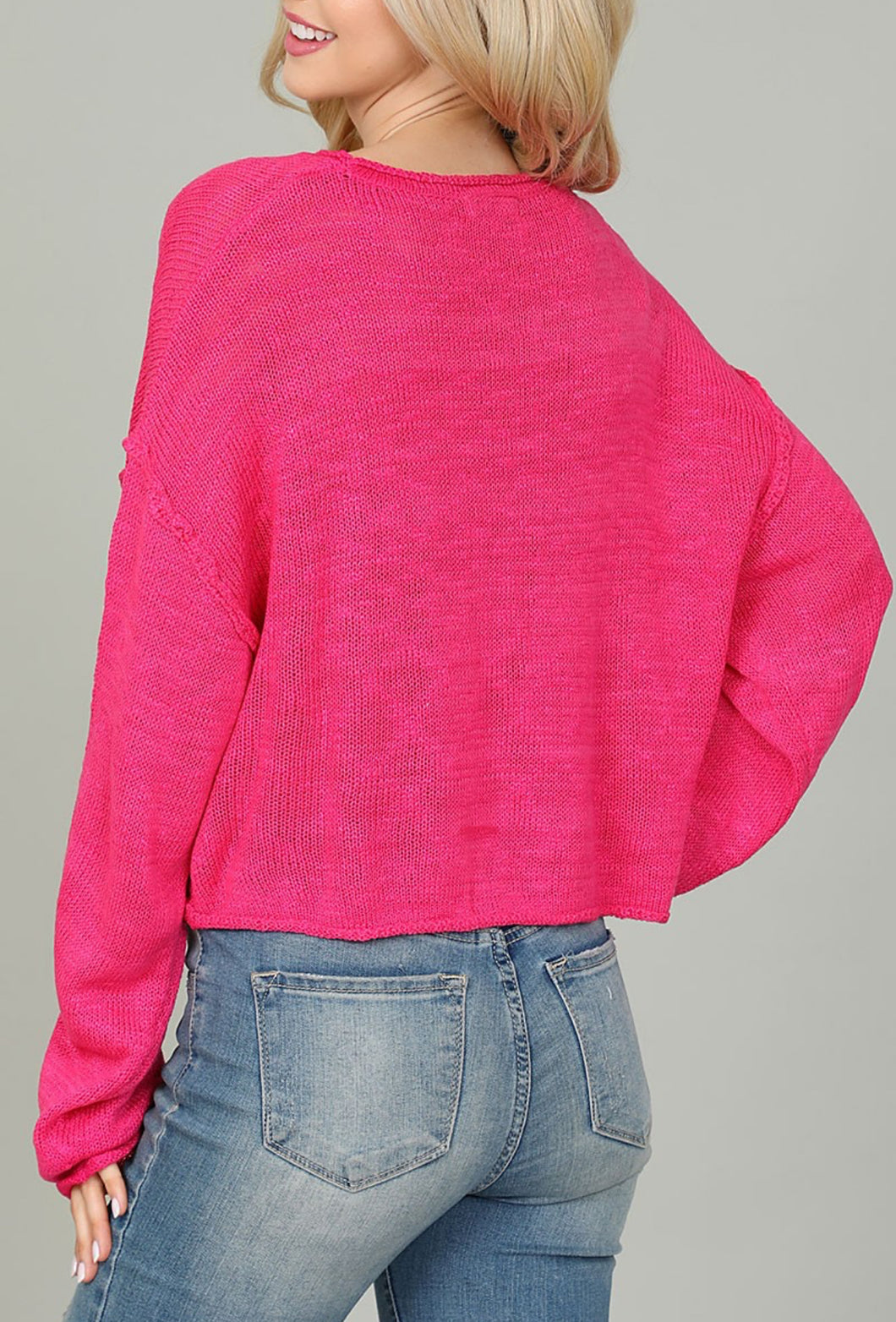 Love Me Sweater in Fuchsia