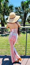 Load image into Gallery viewer, Coral Sage Boho Halter/ Bell Bottom Set
