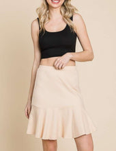 Load image into Gallery viewer, Beige Ruffle Flounce Skirt
