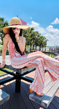 Load image into Gallery viewer, Coral Sage Boho Halter/ Bell Bottom Set
