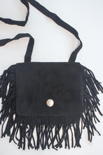 Load image into Gallery viewer, Boho Mini Fringe Shoulder Bag in Black
