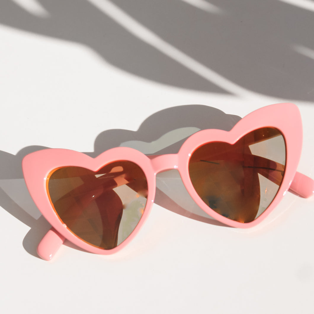 Xoxo Heart Shaped Sunnies in Pink