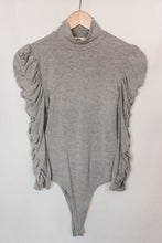 Load image into Gallery viewer, Arianna Ruched Bodysuit in Gray
