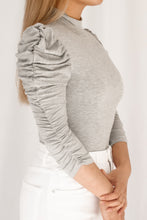 Load image into Gallery viewer, Arianna Ruched Bodysuit in Gray
