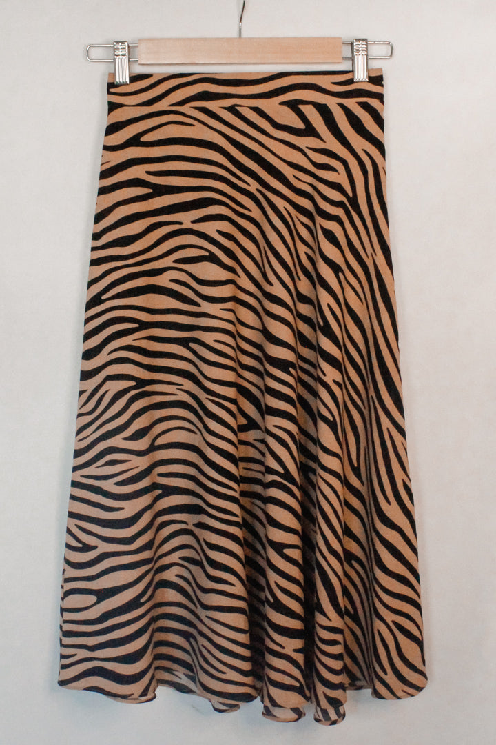 Fearless Zebra Midi Skirt
