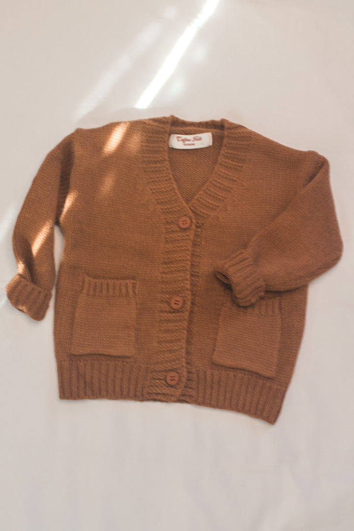 Pumpkin Patch Cardigan in Brown