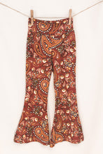 Load image into Gallery viewer, Wild + Free Bell Bottoms in Rust Paisley
