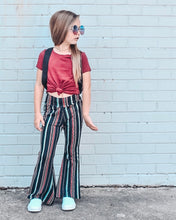 Load image into Gallery viewer, Blackberry Stripe Bell Bottoms
