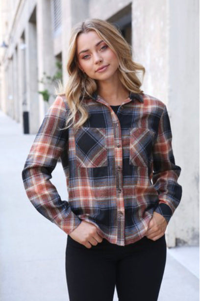 Plaid Flannel in Pumpkin Spice