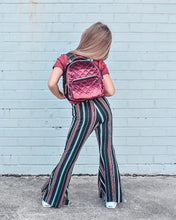 Load image into Gallery viewer, Blackberry Stripe Bell Bottoms
