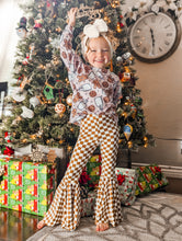 Load image into Gallery viewer, Hot Chocolate Checkered Print Bell Bottom Pants
