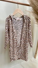 Load image into Gallery viewer, Hooded Cardigan in Pastel Leopard
