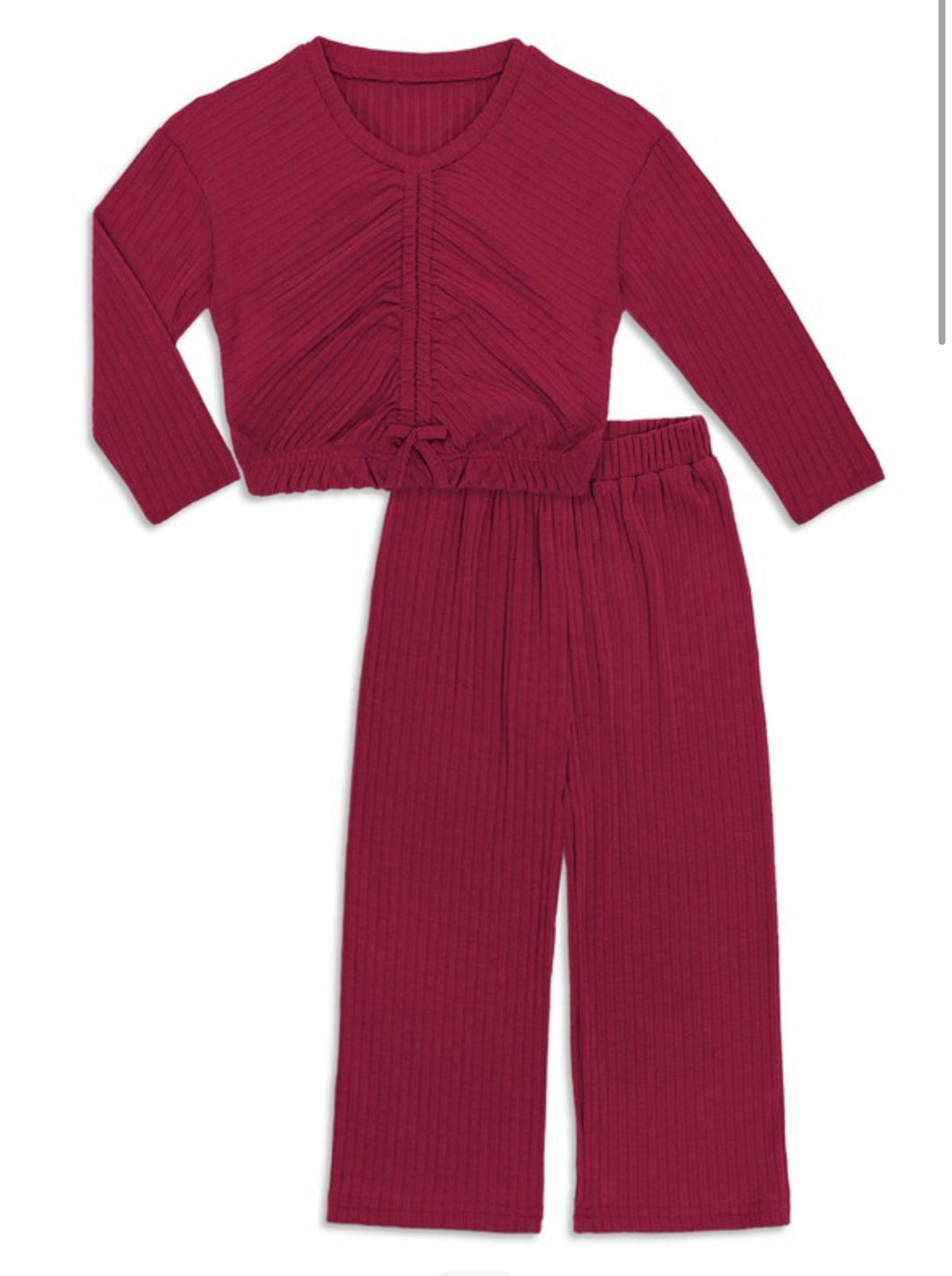 Zoey in the City 2 Piece Lounge Set in Burgundy