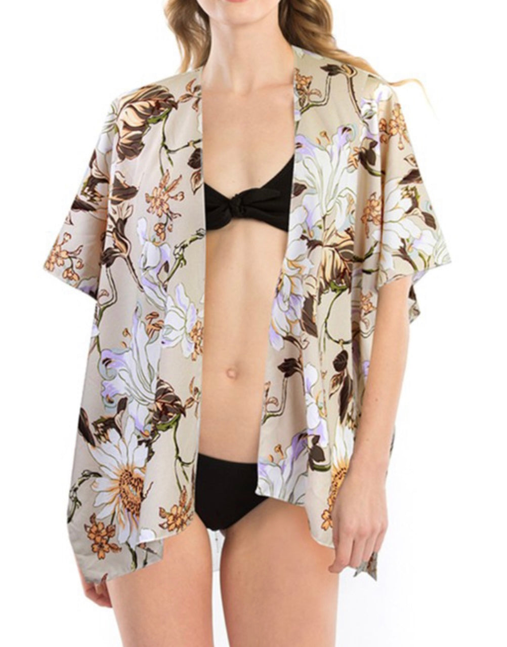 Lily of the Valley Kimono in Beige