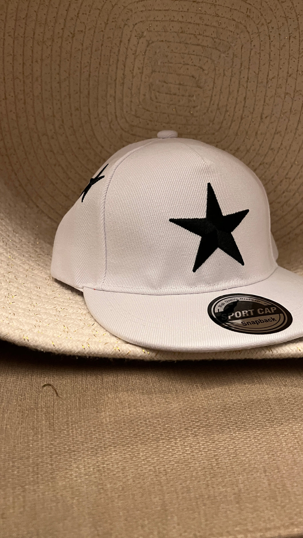 Star Snapback Hat in White