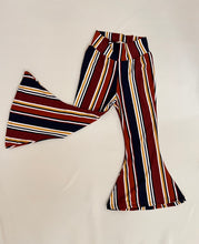 Load image into Gallery viewer, Pumpkin Patch Bell Bottoms in Rust Navy Stripe
