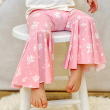 Load image into Gallery viewer, Pink and White Floral Bell Bottoms
