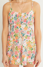 Load image into Gallery viewer, Happy Thoughts Floral Print Empire Waist Romper
