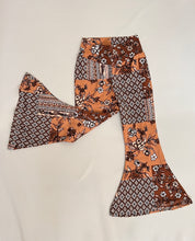 Load image into Gallery viewer, Pumpkin Patch Bell Bottoms in Boho Mocha Print
