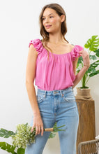 Load image into Gallery viewer, Fruit Stand Ruffle Sleeve Top with Back Ties
