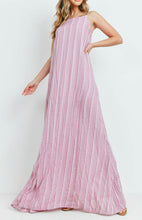 Load image into Gallery viewer, Take Me Away Pinstripe Maxi in Strawberry Cream
